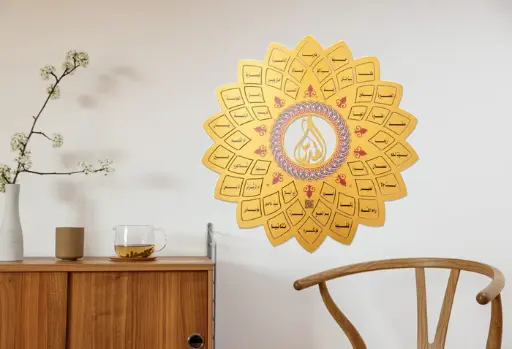 Zahrat Al Quds-Gold Palestine Wall Art